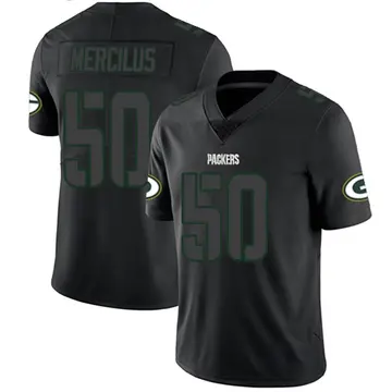 Black Impact Men's Whitney Mercilus Green Bay Packers Limited Jersey