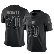Black Men's Royce Newman Green Bay Packers Limited Reflective Jersey