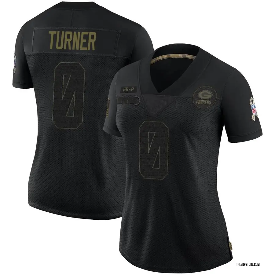 Black Women's Anthony Turner Green Bay Packers Limited 2020 Salute To Service Jersey