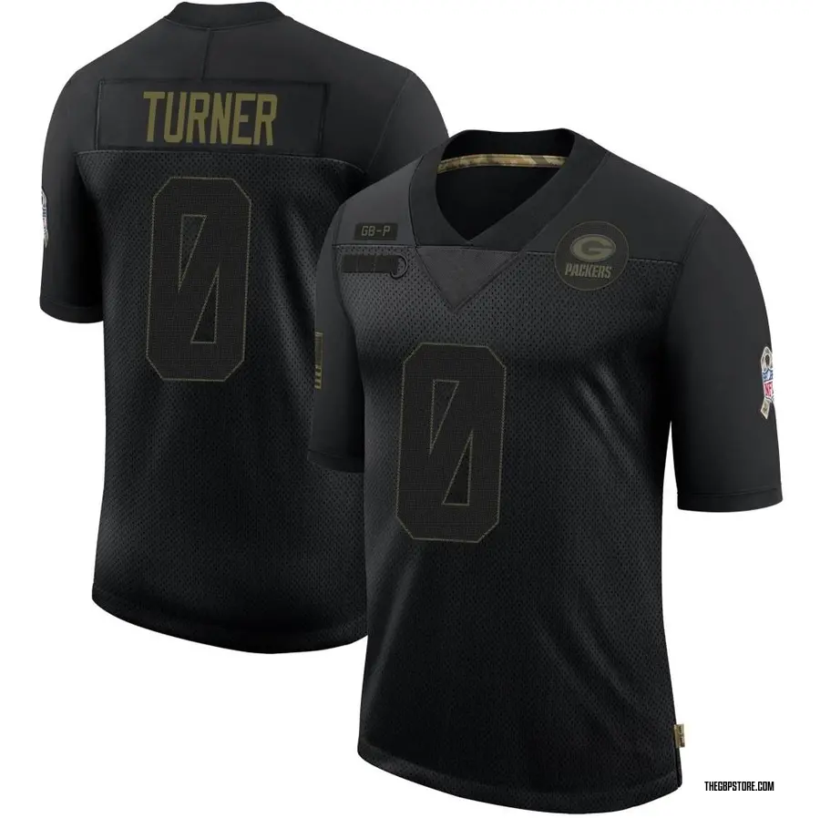 Black Youth Anthony Turner Green Bay Packers Limited 2020 Salute To Service Jersey