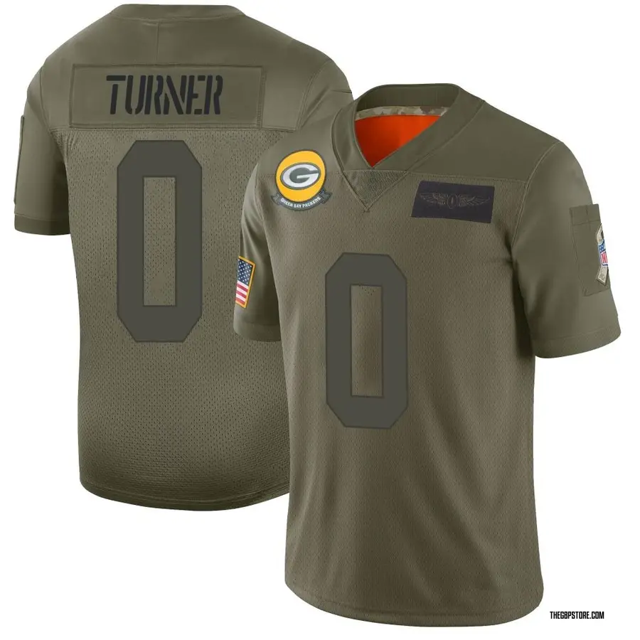 Camo Men's Anthony Turner Green Bay Packers Limited 2019 Salute to Service Jersey