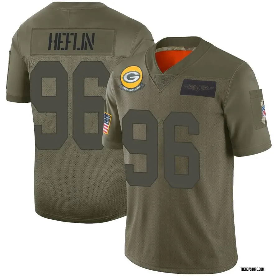 Camo Men's Jack Heflin Green Bay Packers Limited 2019 Salute to Service Jersey