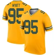 Gold Men's Devonte Wyatt Green Bay Packers Legend Inverted Jersey