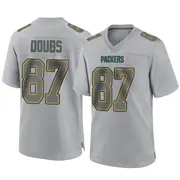 Gray Men's Romeo Doubs Green Bay Packers Game Atmosphere Fashion Jersey