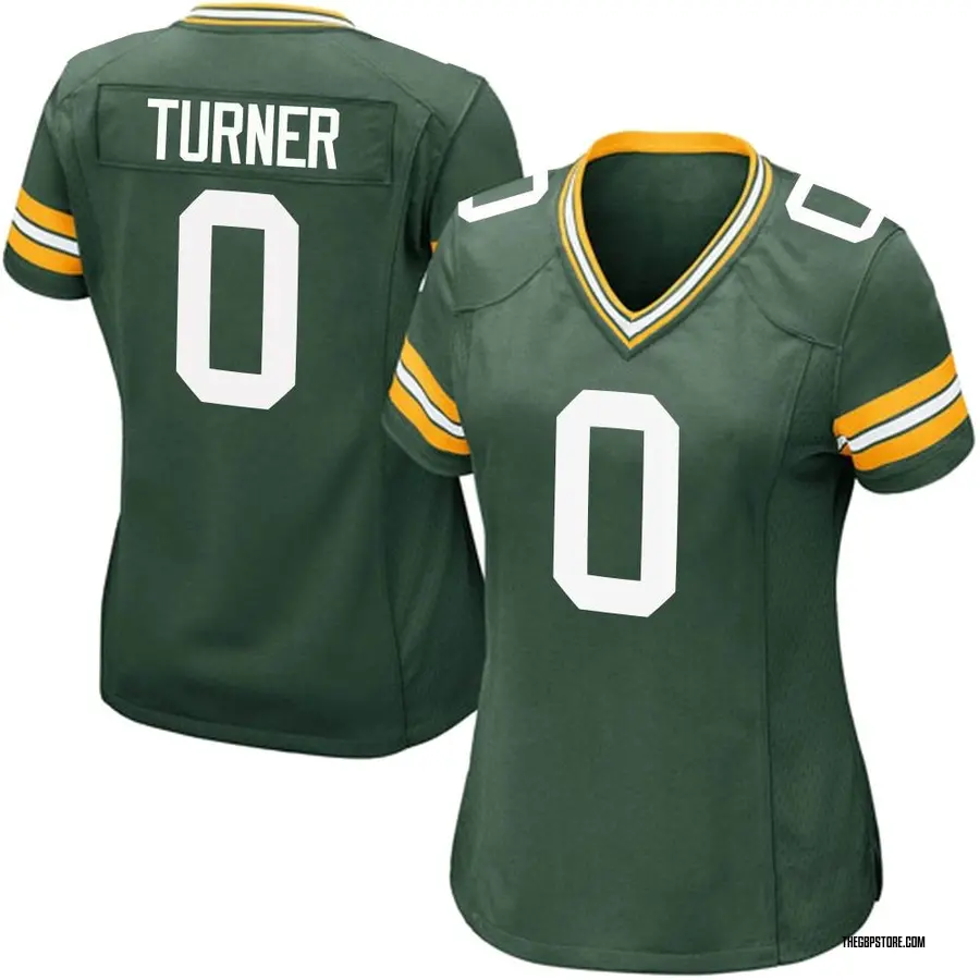 Green Women's Anthony Turner Green Bay Packers Game Team Color Jersey
