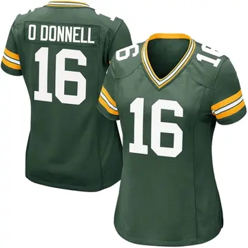 Green Women's Pat O'Donnell Green Bay Packers Game Team Color Jersey