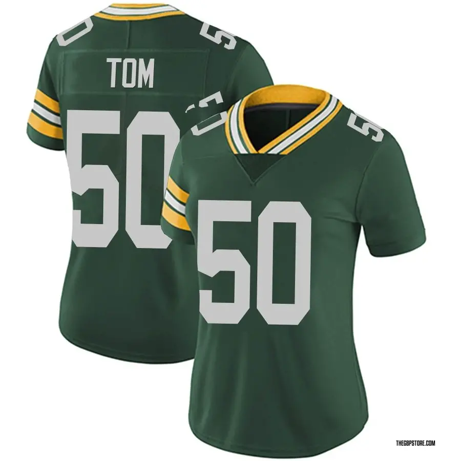 Green Women's Zach Tom Green Bay Packers Limited Team Color Vapor Untouchable Jersey