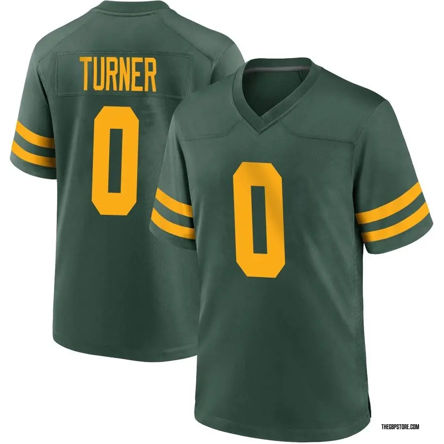 Green Youth Anthony Turner Green Bay Packers Game Alternate Jersey
