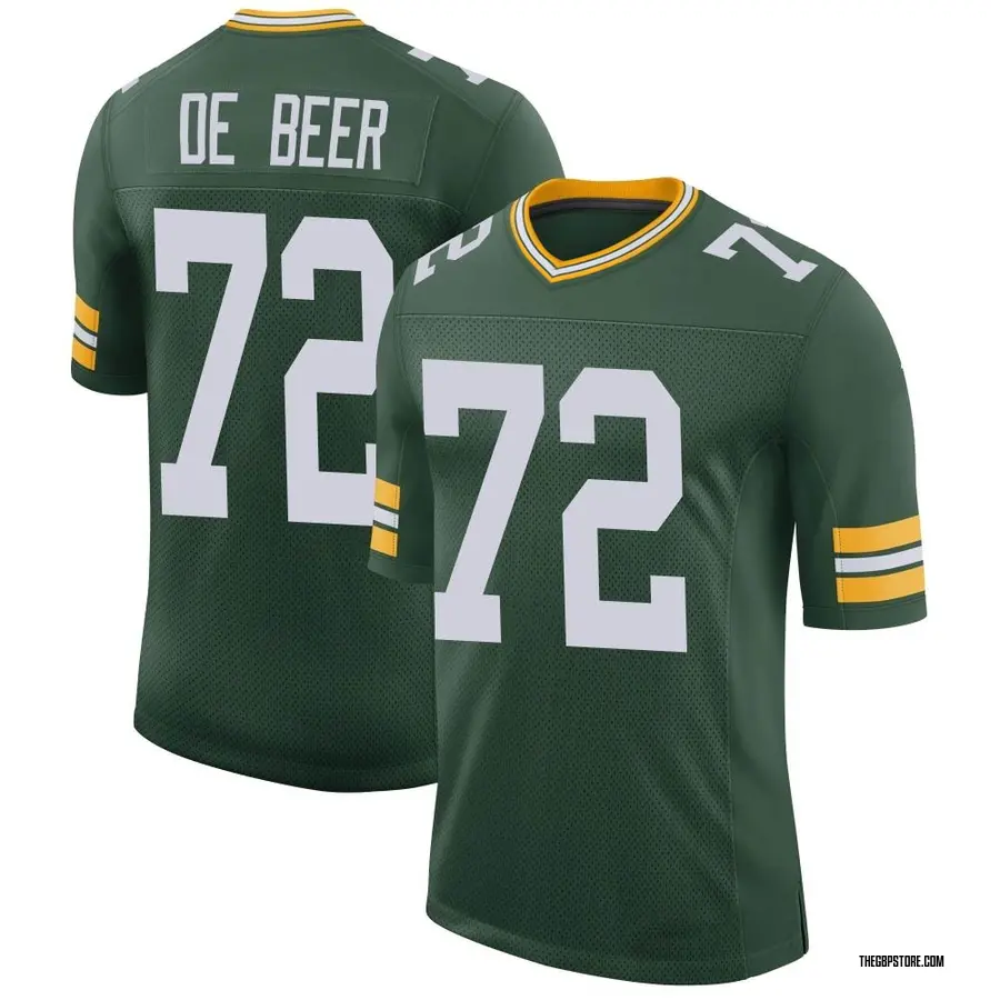 Green Youth Gerhard de Beer Green Bay Packers Limited Classic Jersey