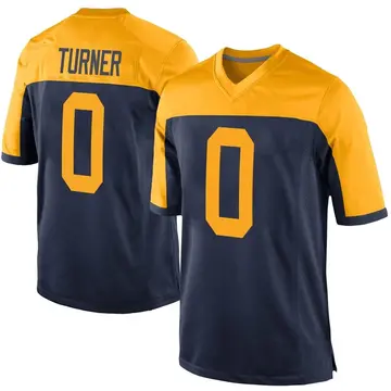 Navy Youth Anthony Turner Green Bay Packers Game Alternate Jersey