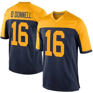 Navy Youth Pat O'Donnell Green Bay Packers Game Alternate Jersey