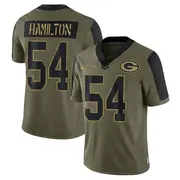 Olive Men's LaDarius Hamilton Green Bay Packers Limited 2021 Salute To Service Jersey